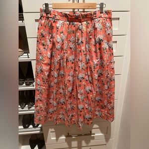 J Crew Liberty fabric pleated skirt